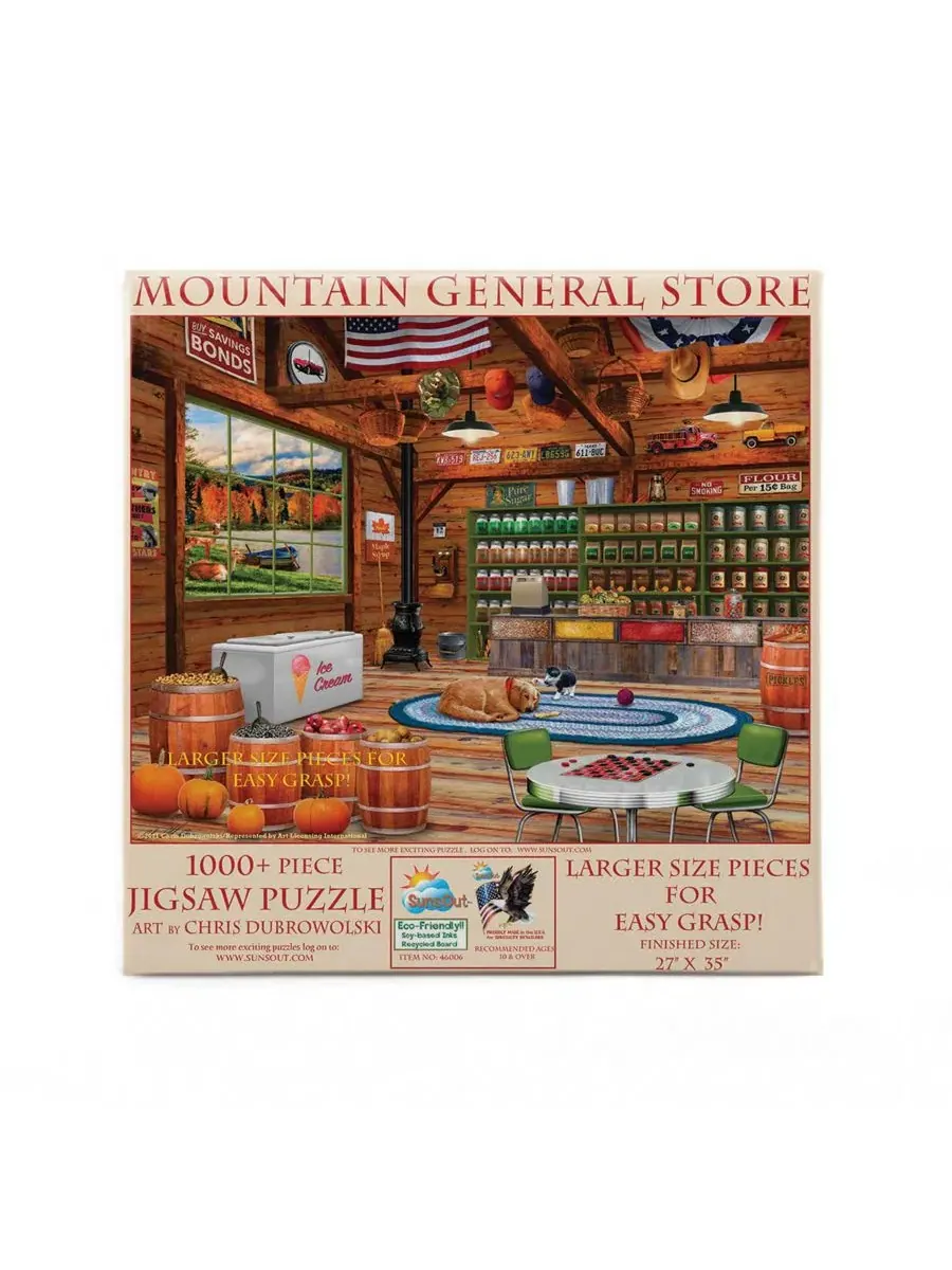 Пазл Mountain General Store из 1000 деталей для взрослых, крупные элементы Sunsout — изображение 2 из 5, нет цвета