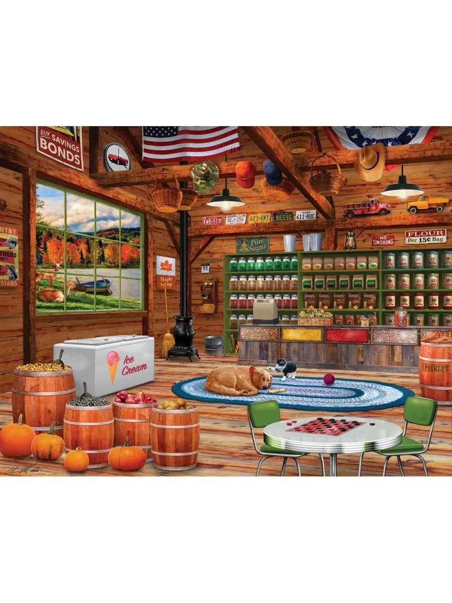 Пазл Mountain General Store из 1000 деталей для взрослых, крупные элементы Sunsout — изображение 4 из 5, нет цвета