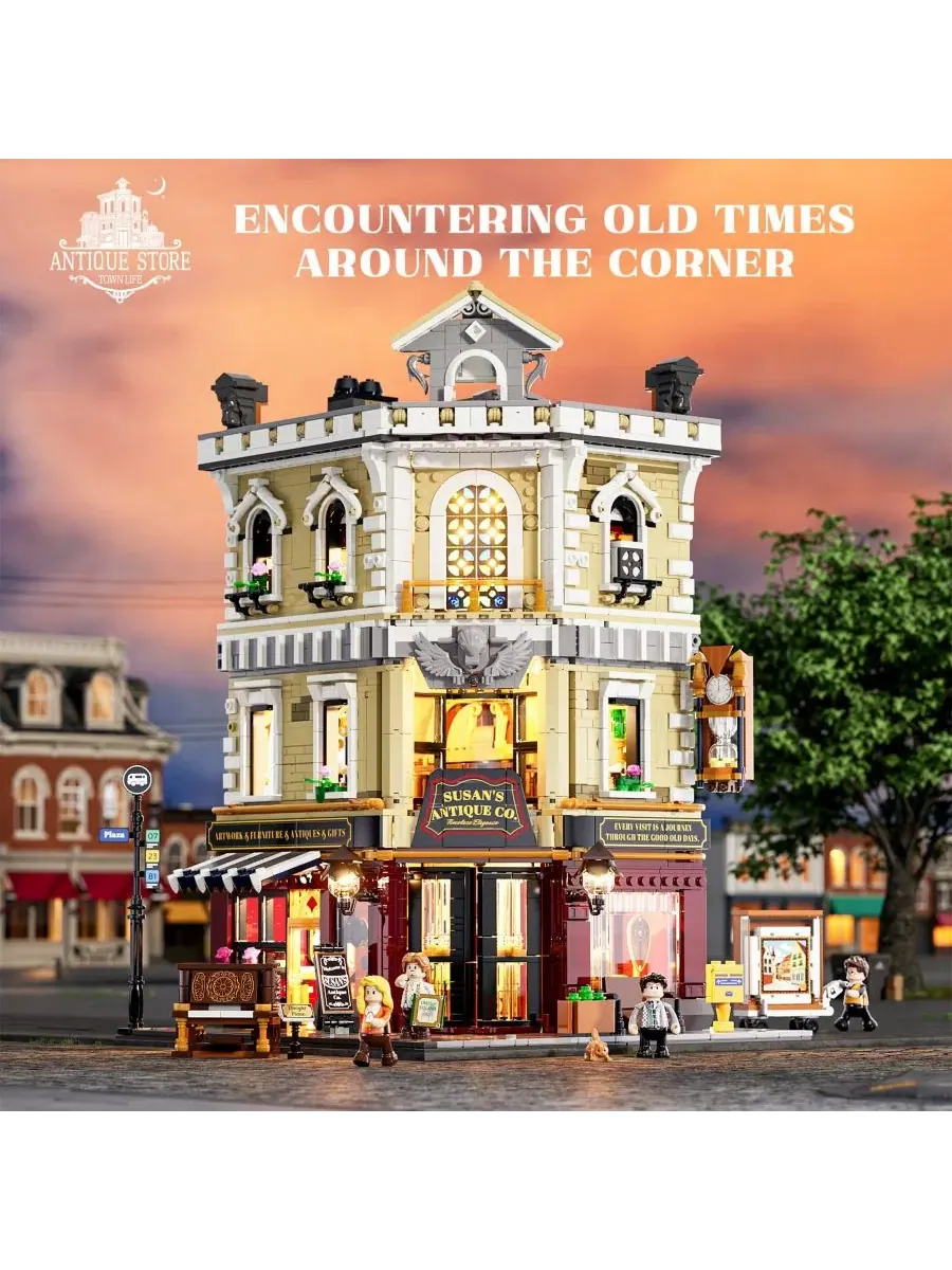 Конструктор модульный с подсветкой Antique-Store Lighting Retro Shop 2847 деталей Lumibricks — изображение 4 из 10