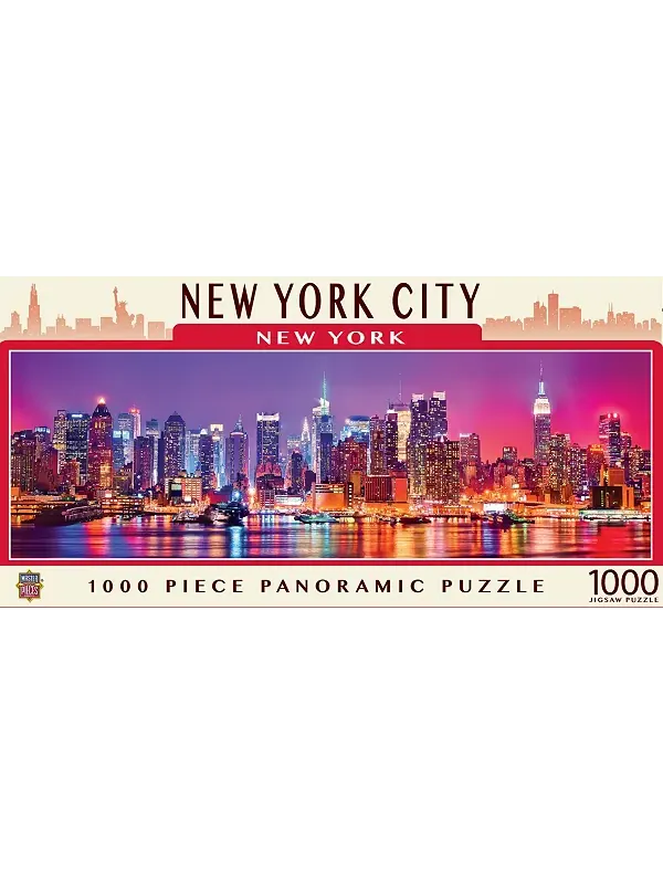 Шедевры Нью-Йорка Пазл из 1000 деталей с панорамным видом Masterpieces Puzzles — изображение 1 из 3, мульти