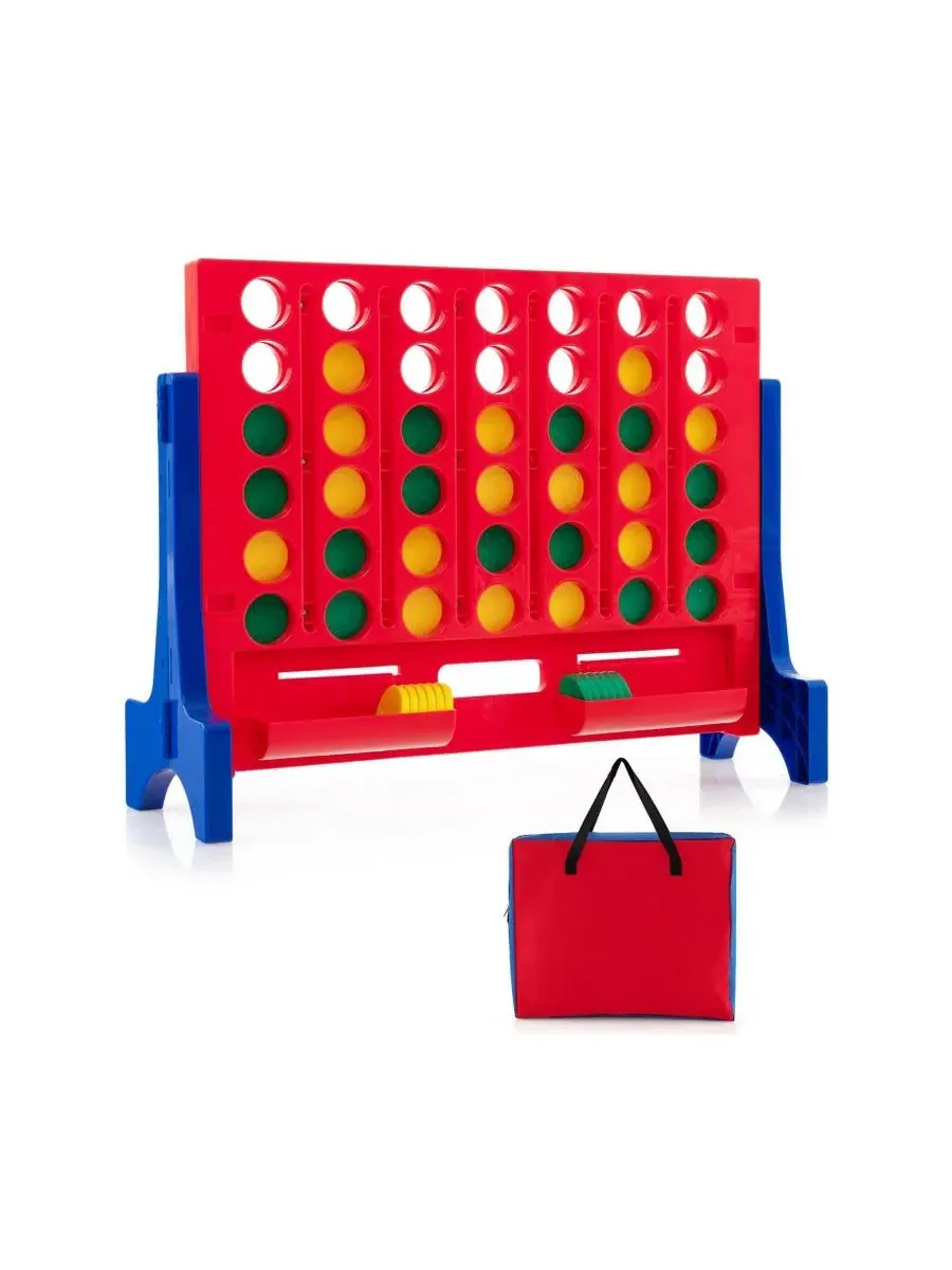 Большой игровой набор Connect 4-to-Score с 42 монетами для игры на открытом воздухе Gouun — синий
