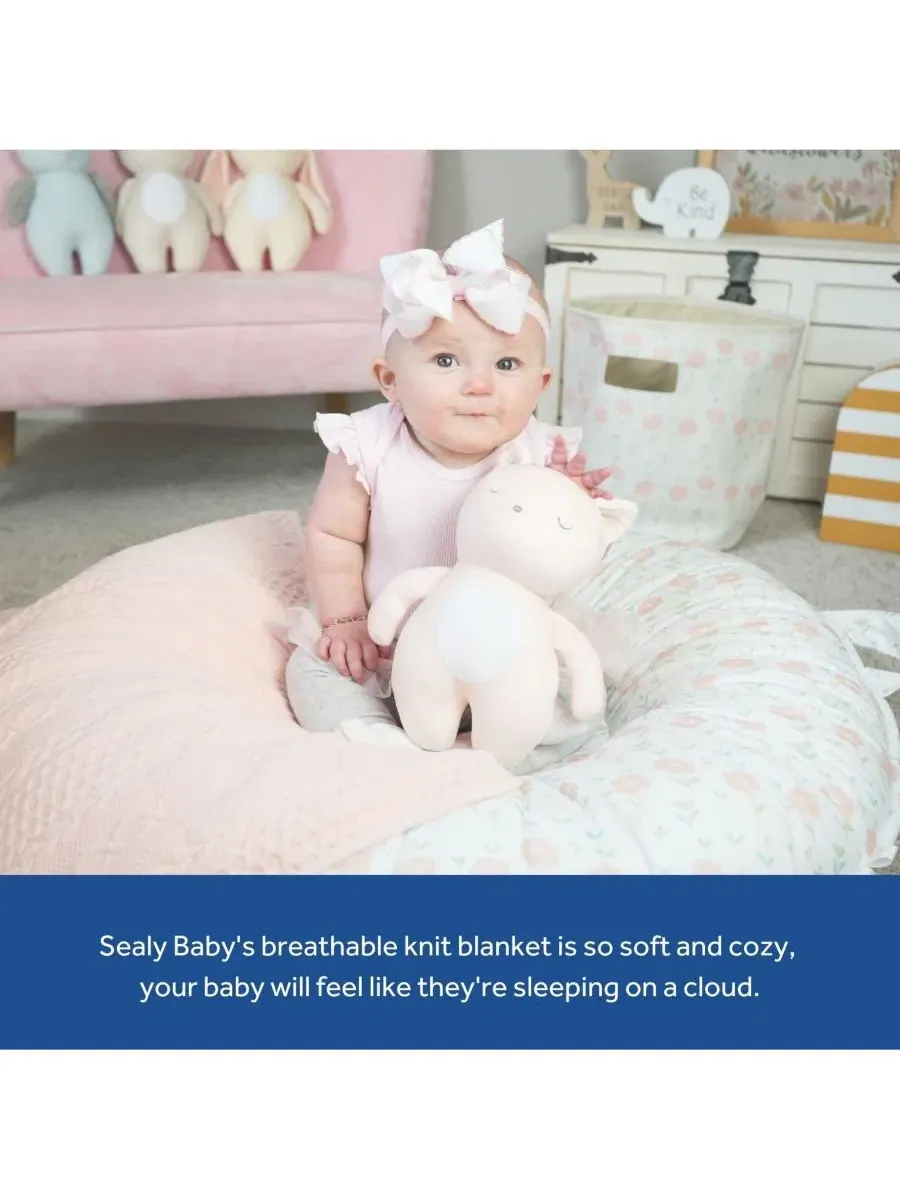Вязаное одеяло - Эвкалипт-мята Sealy Baby — изображение 3 из 3, мятный