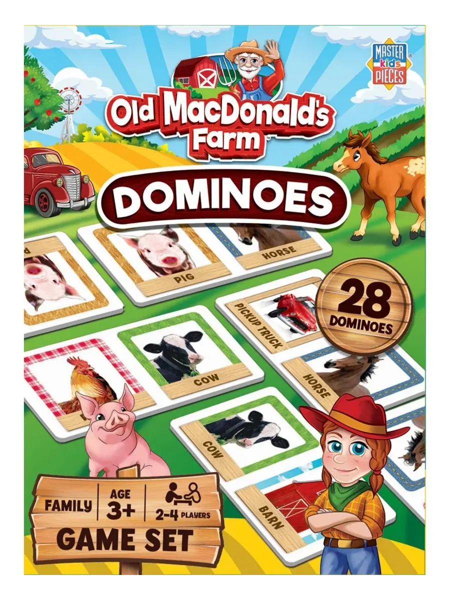 Набор домино MasterPieces «Ферма Старого Макдональда» для детей Masterpieces Puzzles — изображение 1 из 3, мульти