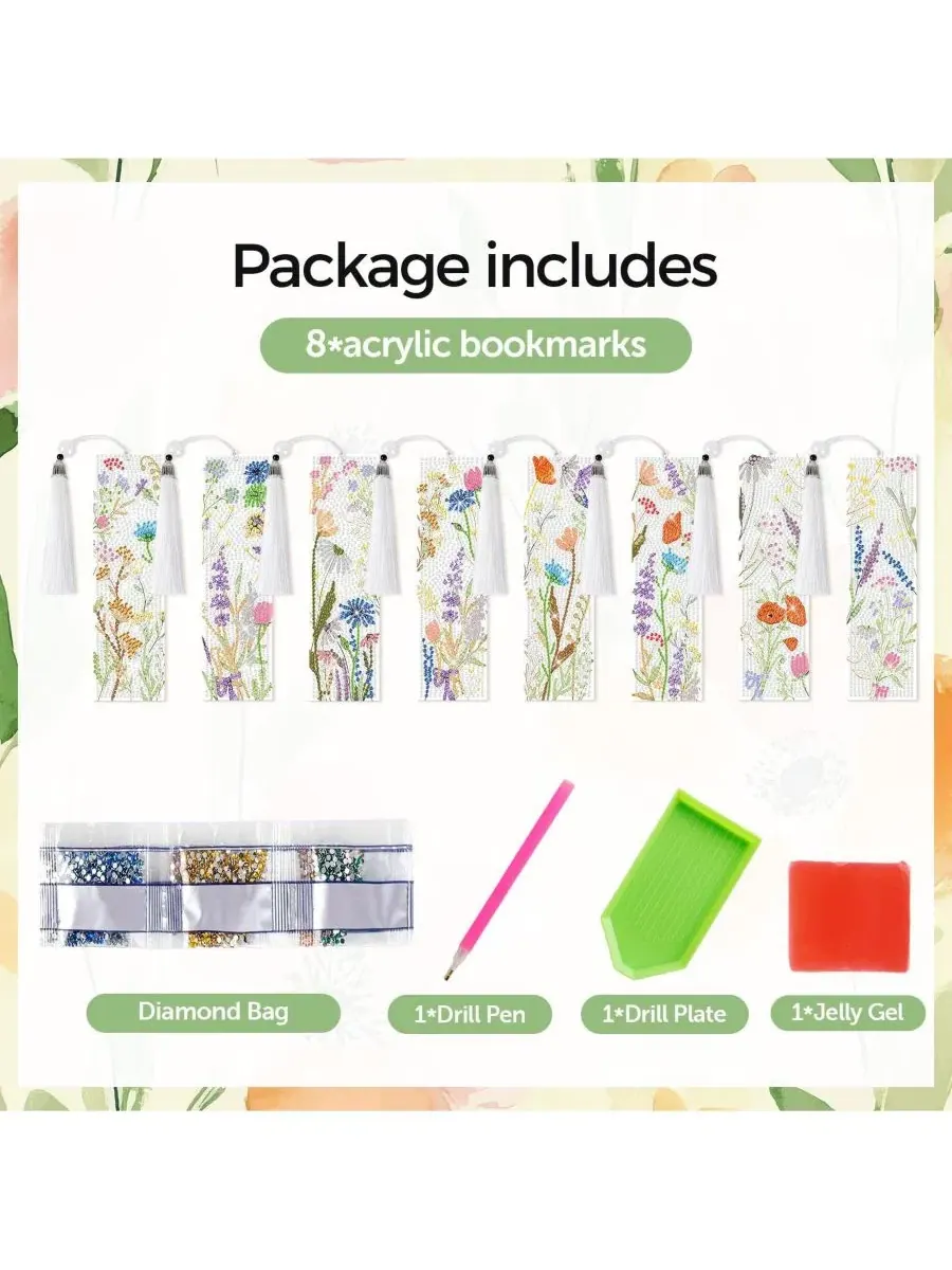 Набор для алмазной мозаики «Verse Art 5d Beaded Bookmark Tassel DIY Bible» GNUADZ — изображение 2 из 4, мульти