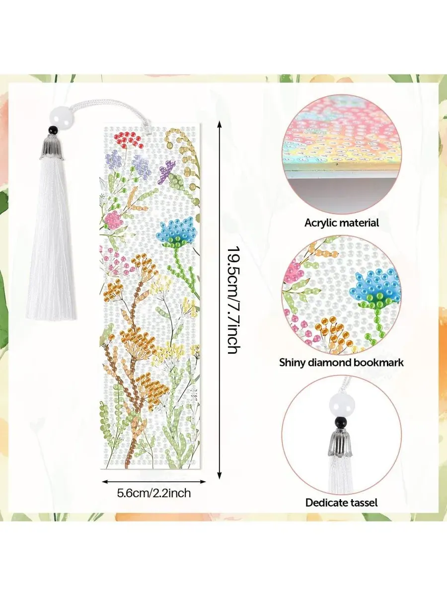 Набор для алмазной мозаики «Verse Art 5d Beaded Bookmark Tassel DIY Bible» GNUADZ — изображение 4 из 4, мульти