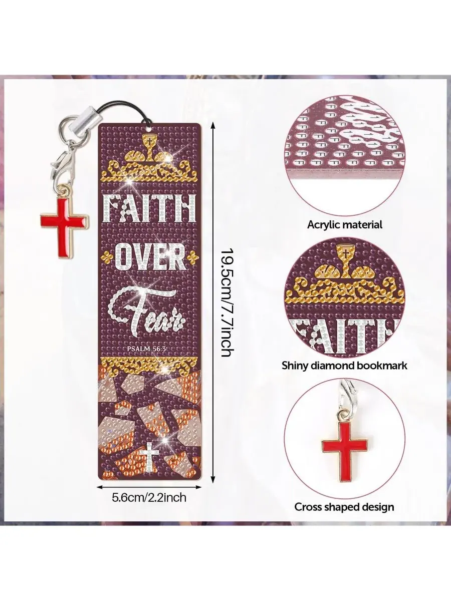 Набор для алмазной мозаики «Verse Art 5d Beaded Bookmark Tassel DIY Bible» GNUADZ, Bible — изображение 2 из 4