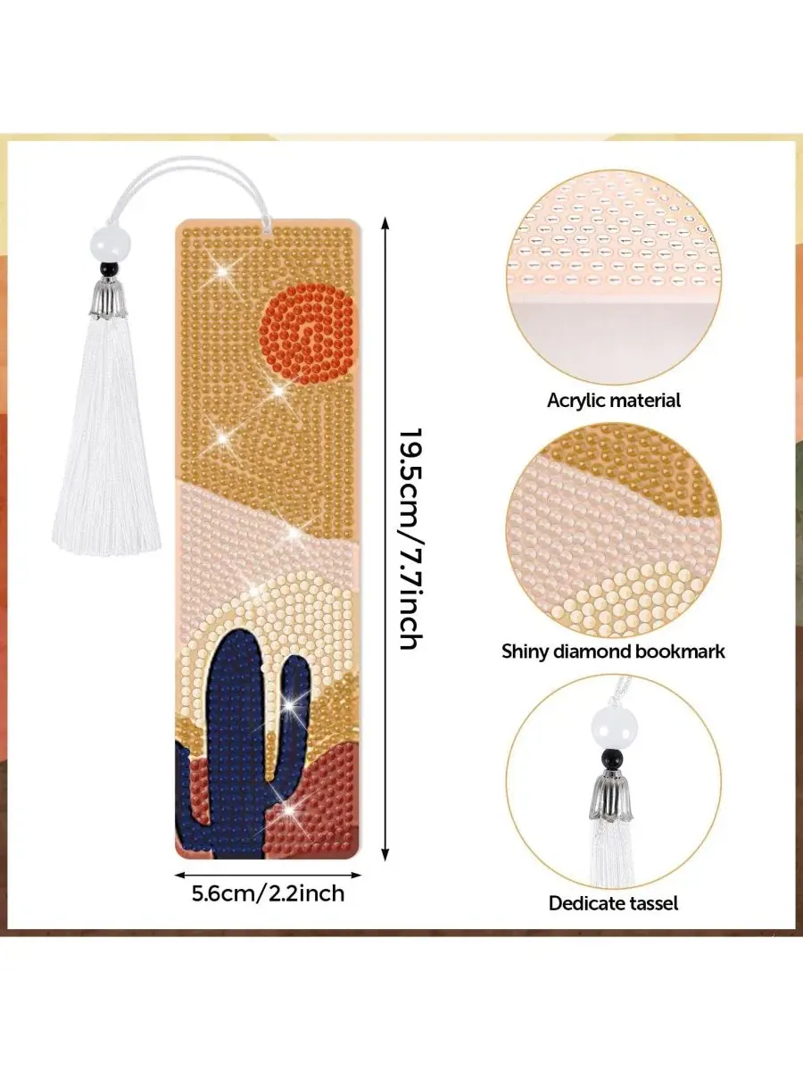 Набор для алмазной вышивки «Verse Art 5d Beaded Bookmark Tassel DIY Bible» GNUADZ, Boho — изображение 4 из 4