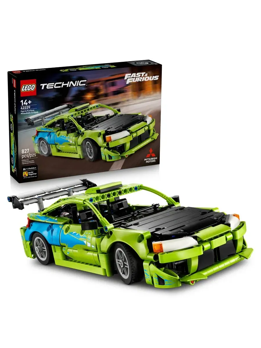 Конструктор LEGO Technic Fast and Furious Mitsubishi Eclipse Car 42229, 827 деталей LEGO — мульти
