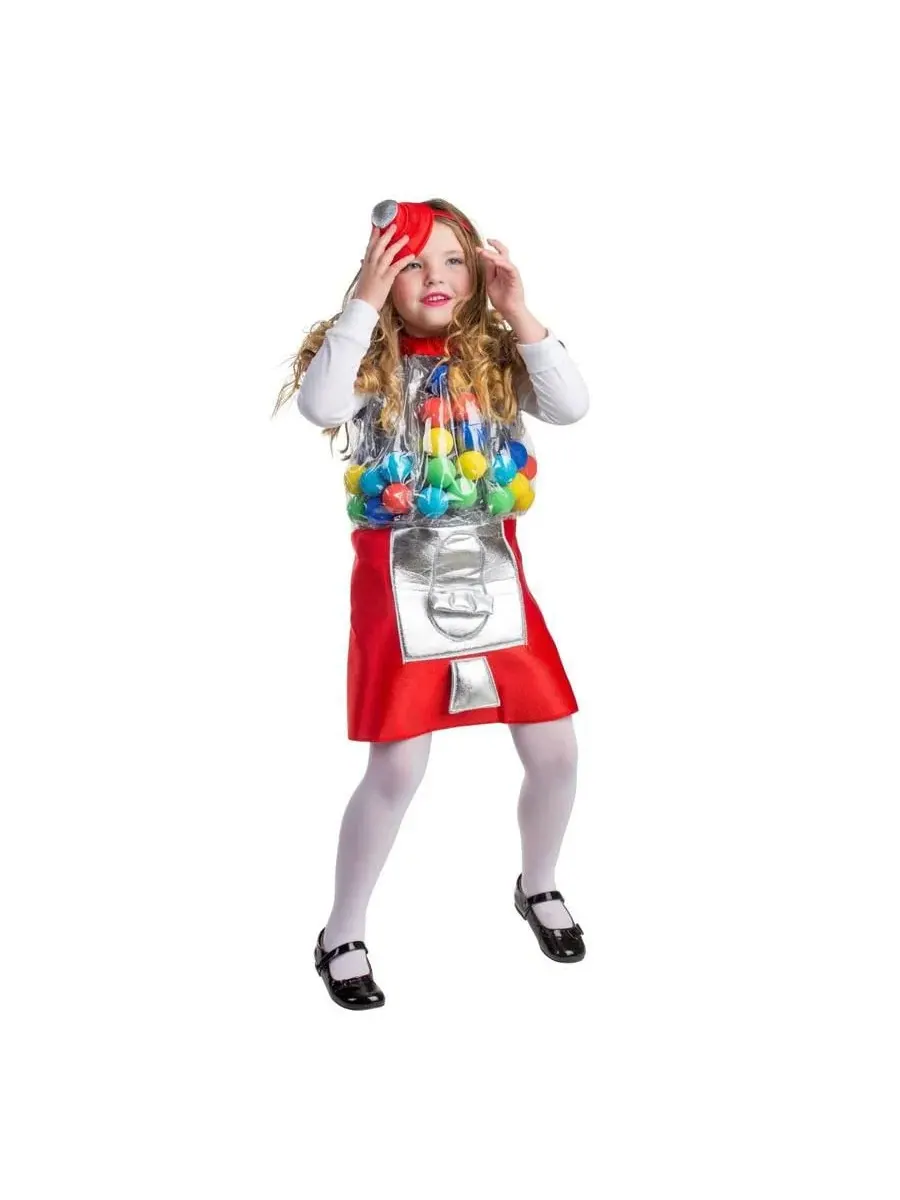 Костюм в виде автомата для жевательной резинки - для девочек Dress Up America — изображение 2 из 3, красный
