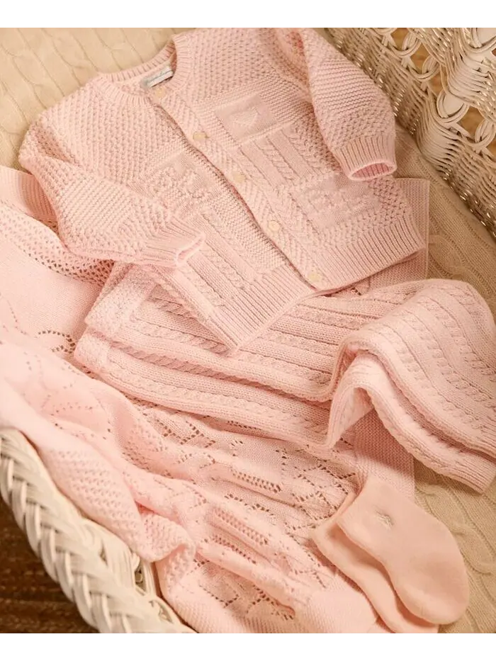 Хлопковое одеяло пуантелле для маленьких мальчиков и девочек Polo Ralph Lauren — изображение 3 из 3, кремовый