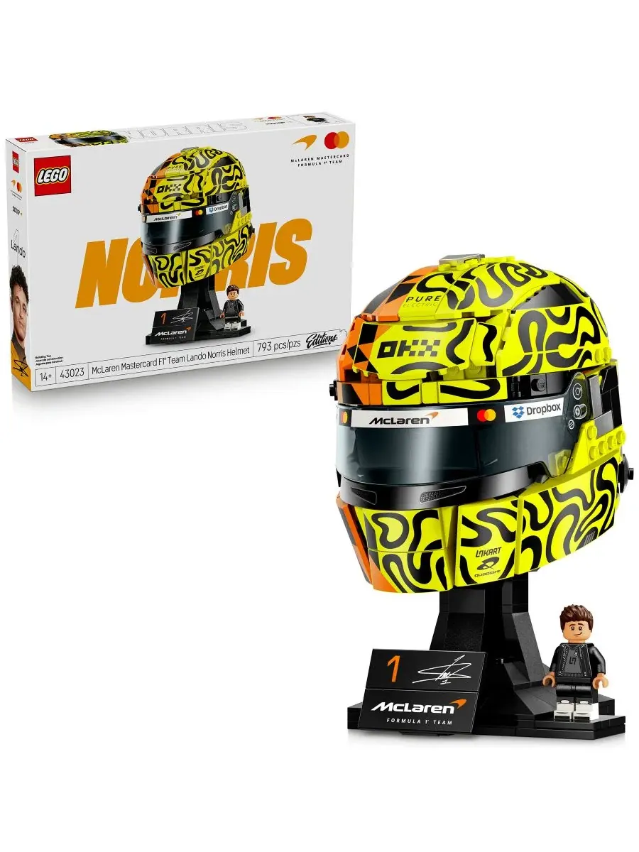 Конструктор LEGO Editions McLaren Mastercard F1 Team Lando Norris Helmet 43023, 793 детали LEGO — мульти