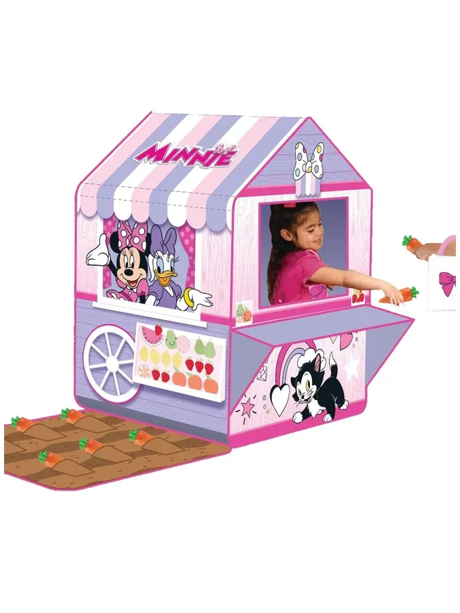 Игровой набор с палаткой-ларьком Minnie Mouse Veggie Stand, 6 морковок и сумка-шопер — мульти