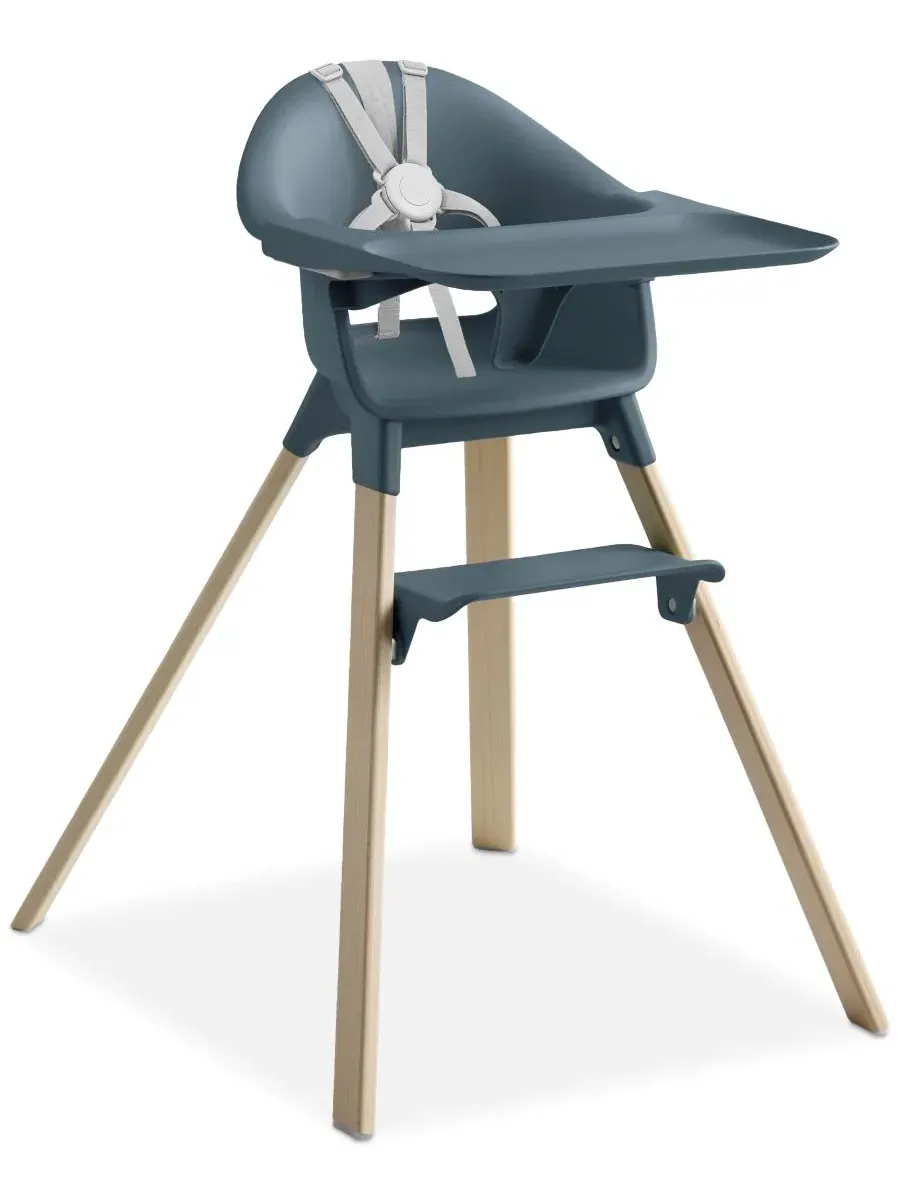 Детский стульчик для кормления Baby Click Stokke — голубой