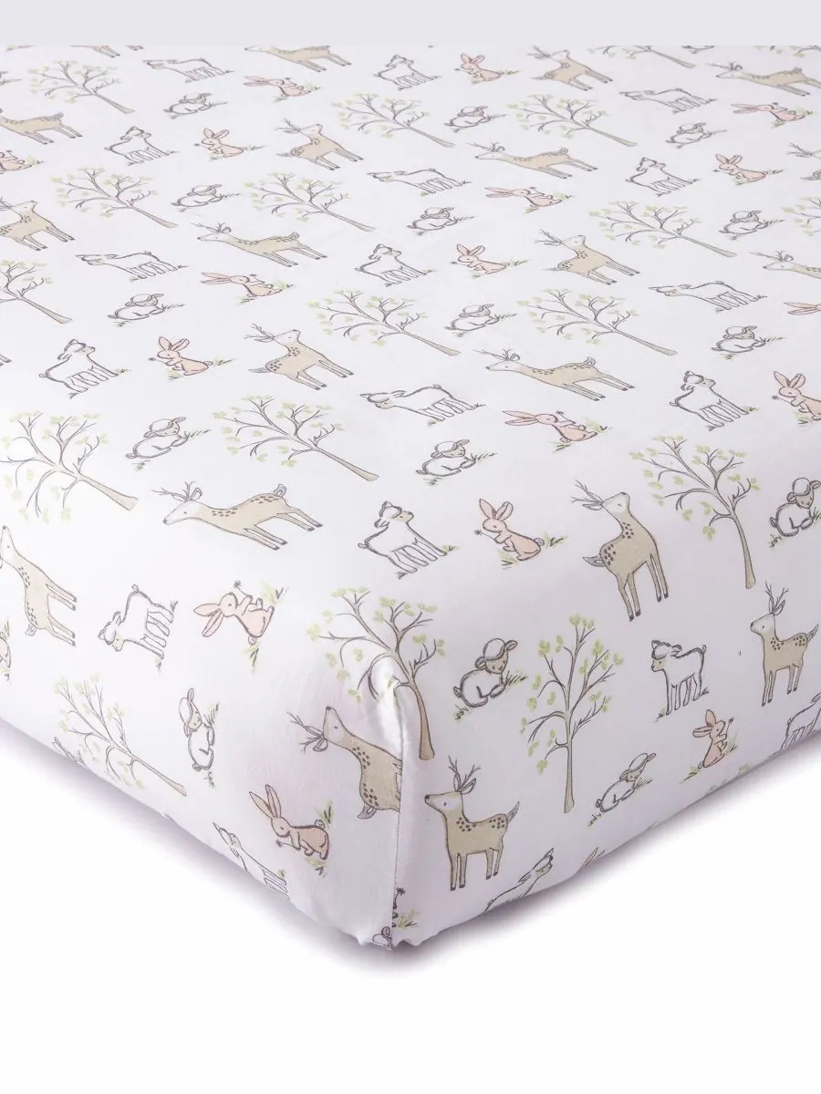 Детская простыня Skylar Character Crib Sheet Levtex — изображение 1 из 2, пудровый розовый