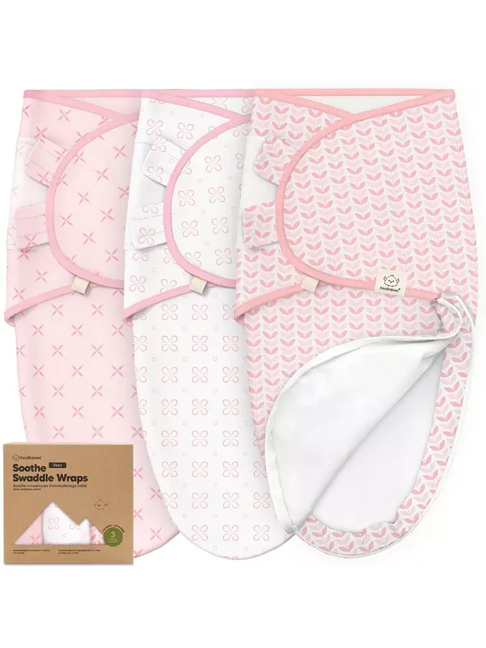 3pk Soothe Zippy детские пеленки 0-6 месяцев, спальные мешки для новорожденных, пеленки на молнии — изображение 1 из 9