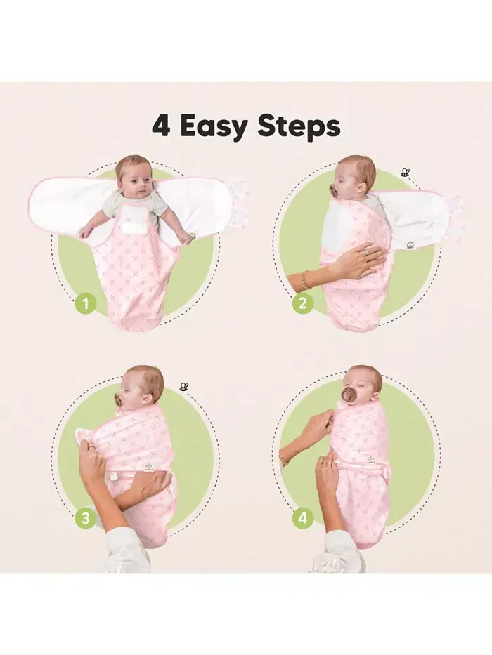 3pk Soothe Zippy детские пеленки 0-6 месяцев, спальные мешки для новорожденных, пеленки на молнии — изображение 6 из 9