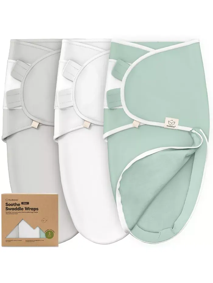 3pk Soothe Zippy детские пеленки 0-6 месяцев, спальные мешки для новорожденных, пеленки на молнии — изображение 1 из 9