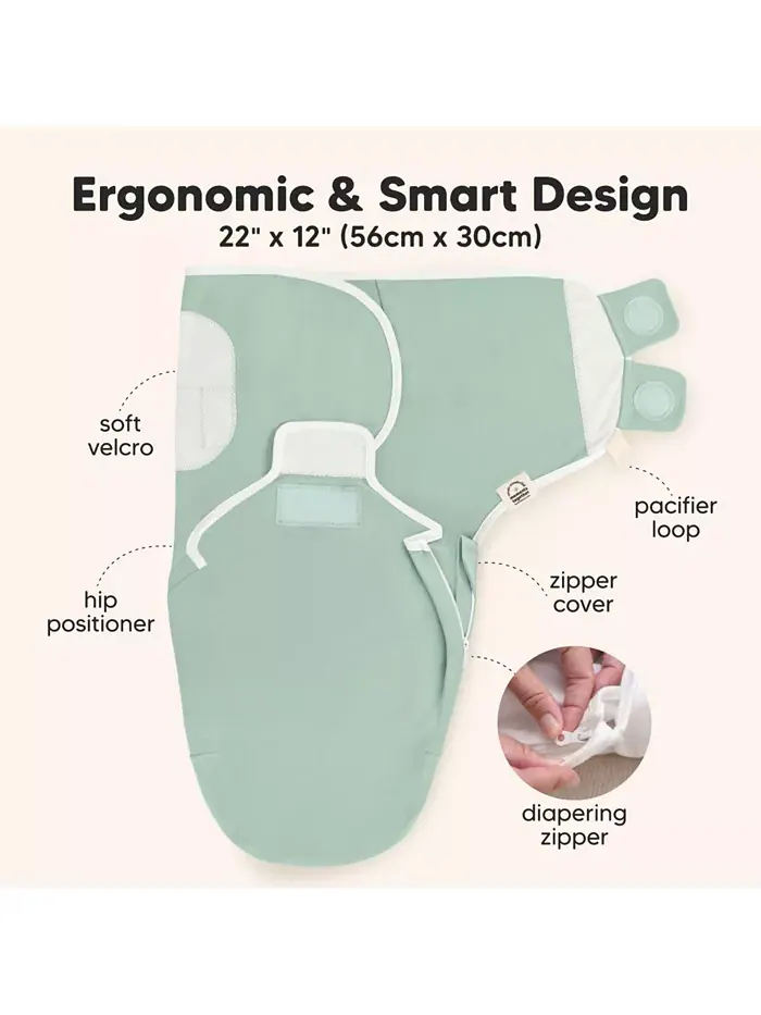 3pk Soothe Zippy детские пеленки 0-6 месяцев, спальные мешки для новорожденных, пеленки на молнии — изображение 3 из 9