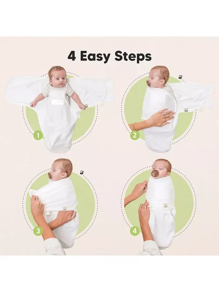 3pk Soothe Zippy детские пеленки 0-6 месяцев, спальные мешки для новорожденных, пеленки на молнии — изображение 6 из 9
