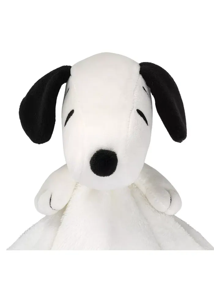 Детское одеяло-игрушка Baby Peanuts Snoopy Lovey белое/черное плюшевое Lambs & Ivy — изображение 2 из 3, белый