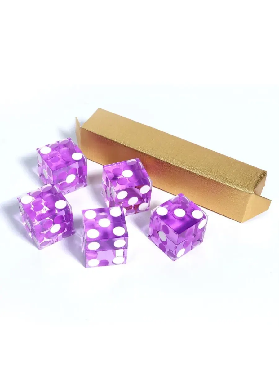 Набор из 5 игральных костей для игры в крэпс в стиле казино Лас-Вегаса, диаметр 19 мм, с острыми