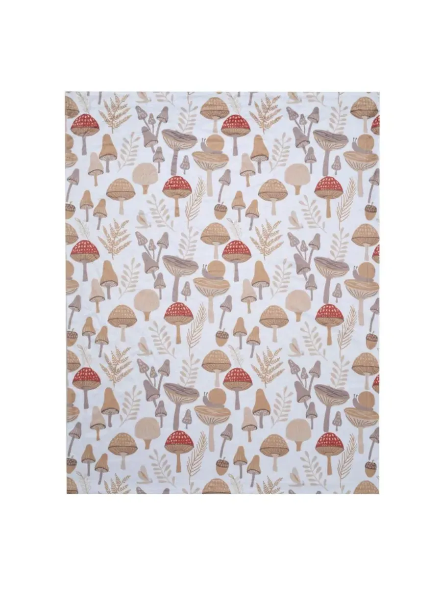 Роскошное мягкое одеяло Baby Mushroom Meadow белого/бежевого цвета Lambs & Ivy — изображение 2 из 7, бежевый