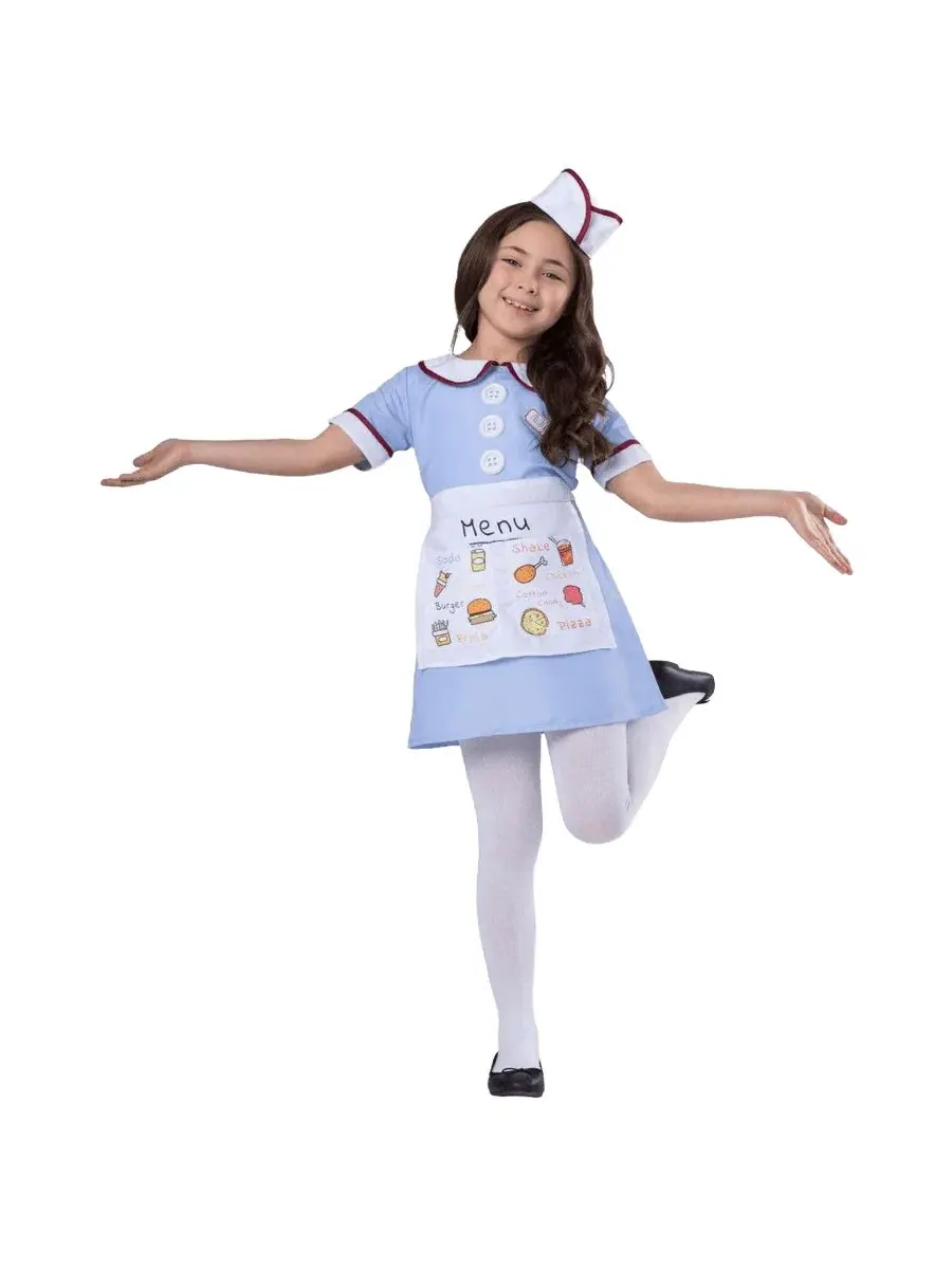 Детский костюм официантки из закусочной Dress Up America