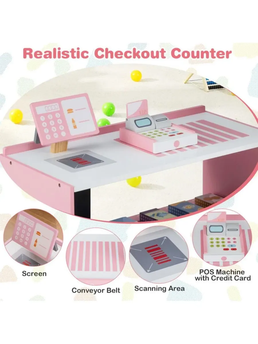 Игровой набор продуктового магазина с кассой и POS-терминалом SUGIFT — изображение 6 из 11, серый