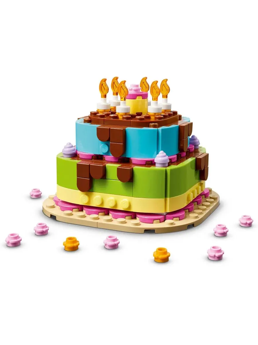 Конструктор LEGO Birthday Party Cake 40815, 219 деталей, для детей от 7 лет — изображение 3 из 6