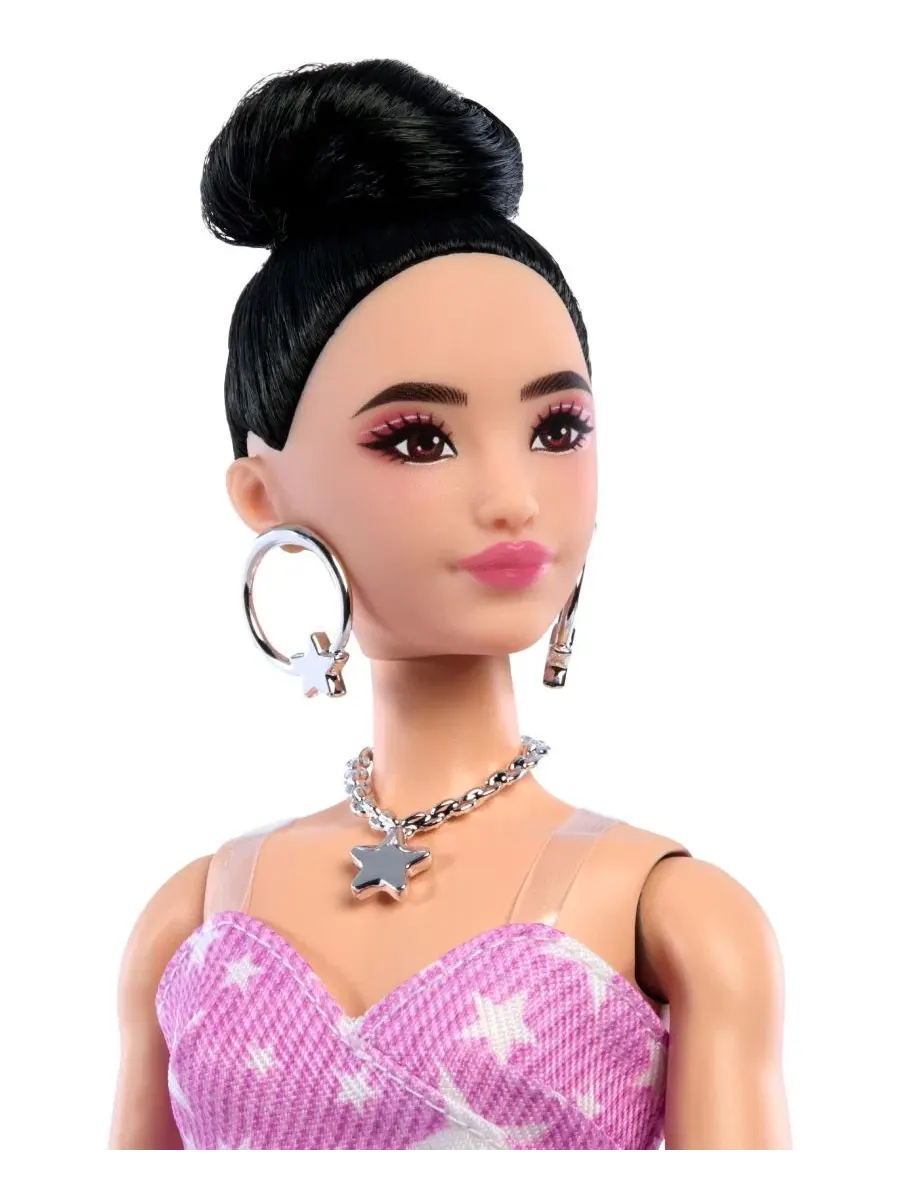 Модная кукла класса люкс в джинсовом платье со звездным принтом Barbie — изображение 2 из 6, нет цвета