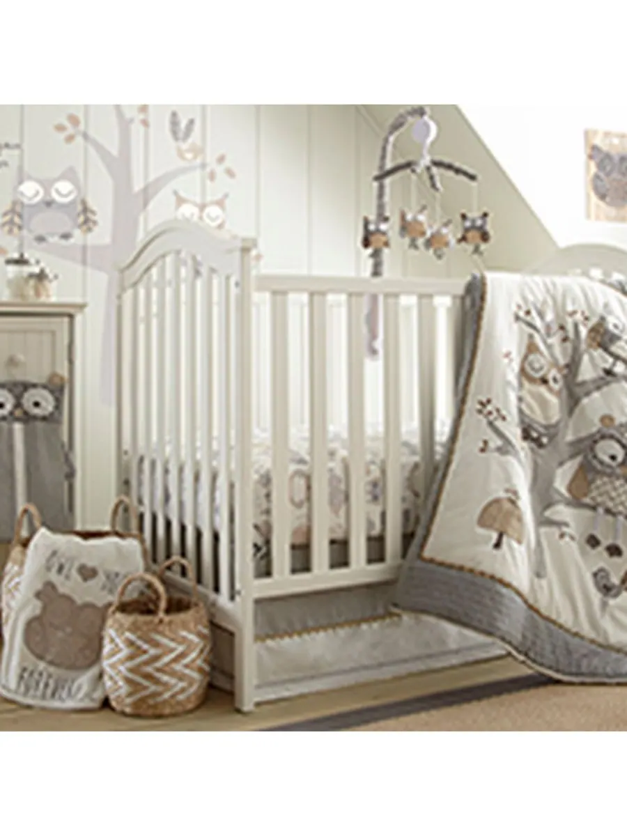 Чехол для пеленального матрасика Baby Night Owl Levtex — изображение 2 из 2, серый