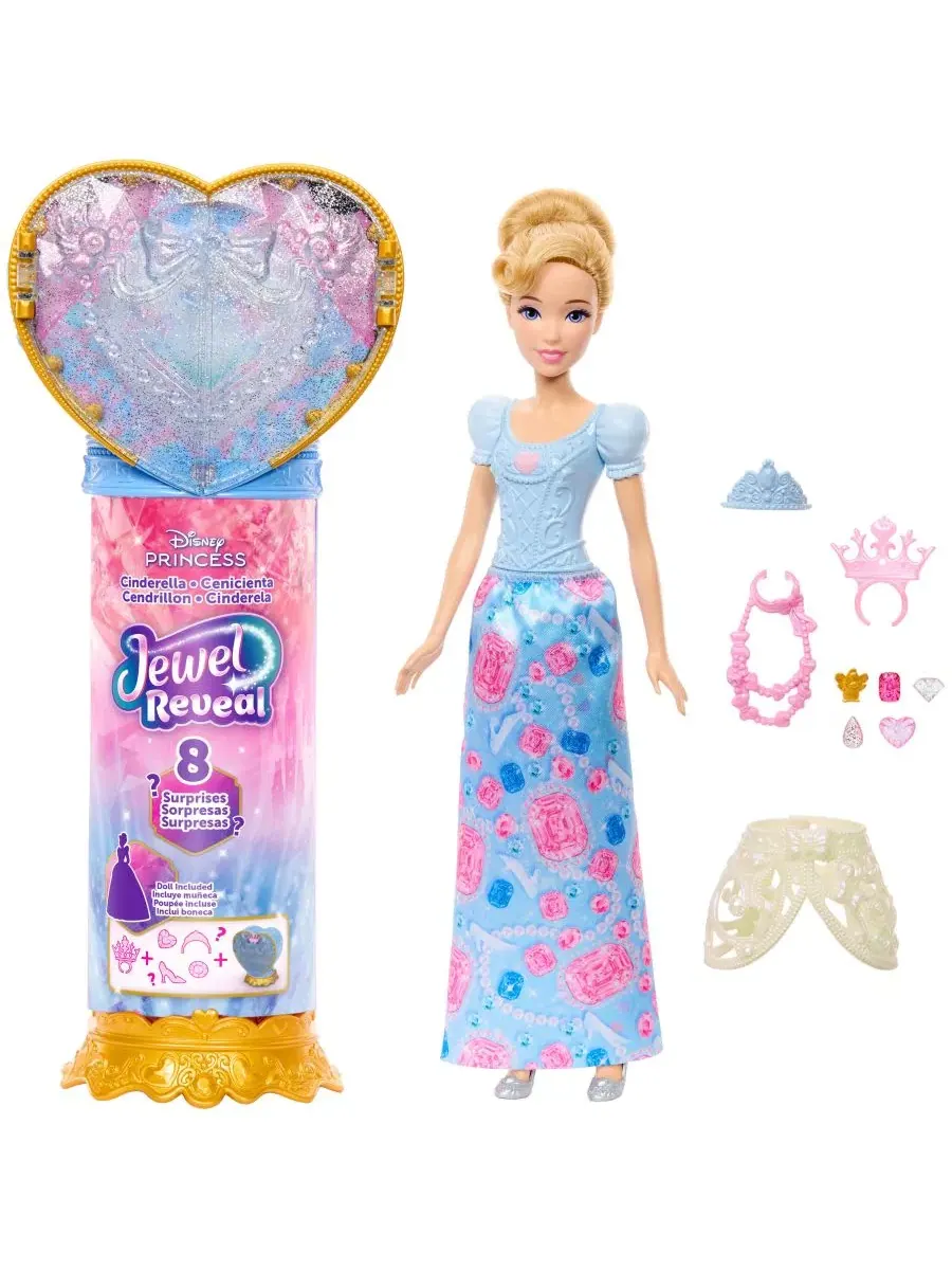 Кукла Золушка из серии Jewel Reveal Surprise Disney Princess — изображение 5 из 6, нет цвета
