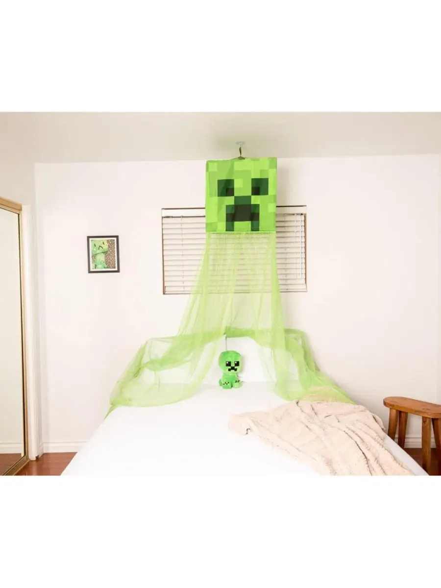 Детский балдахин-крипер Minecraft с сеткой, 254x457 см Ukonic — изображение 2 из 7