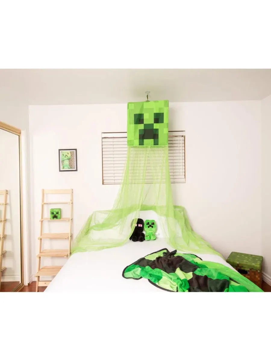Детский балдахин-крипер Minecraft с сеткой, 254x457 см Ukonic — изображение 6 из 7