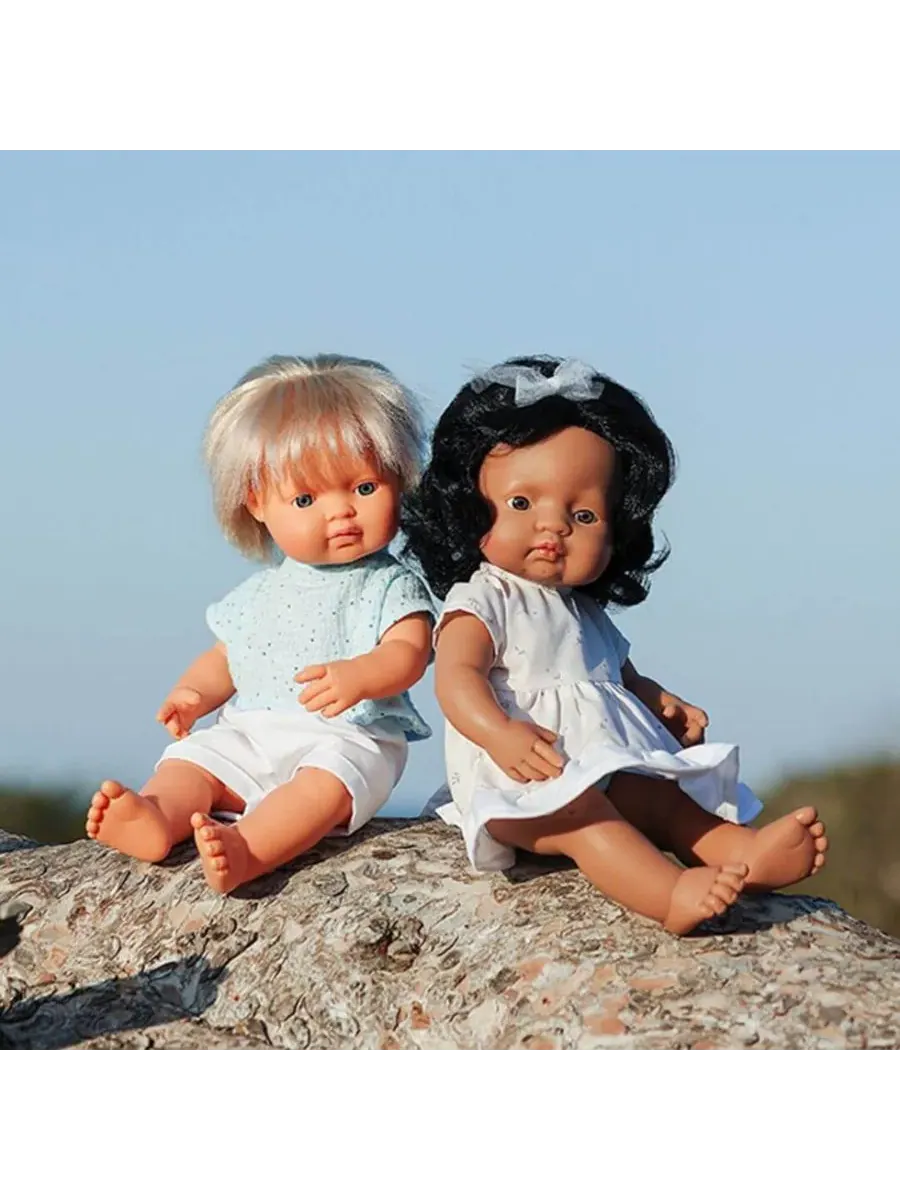 Кукла-мальчик блондин, 38 см (в коробке) - Мои друзья и я Miniland — изображение 3 из 5, бежевый