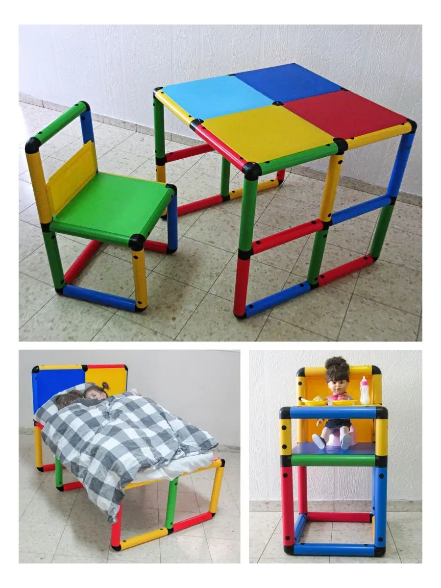 Конструктор Funphix Create and Play Life Size Structures Deluxe Set, 296 деталей — изображение 5 из 9, мульти