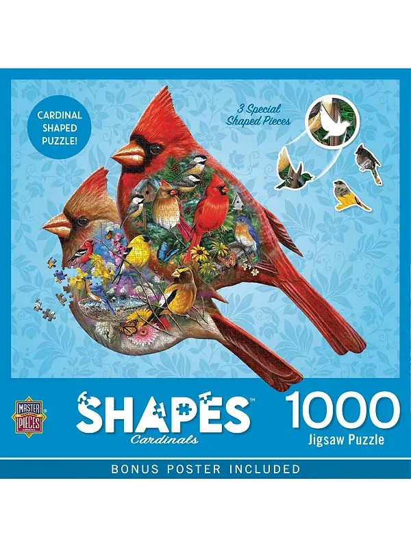 Контуры шедевров - пазл из 1000 деталей в форме кардиналов Masterpieces Puzzles — изображение 1 из 3, мульти