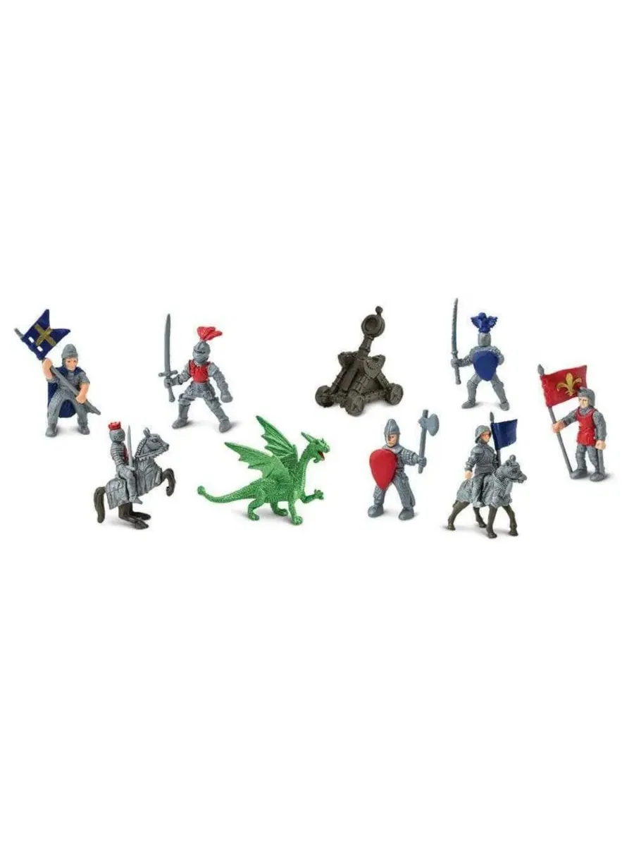 Набор фигурок Knights and Dragons Safari Ltd., 10 предметов — изображение 3 из 3, нет цвета