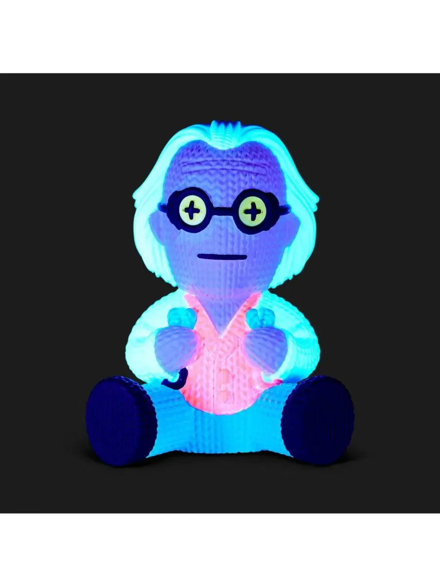 Виниловая фигурка Dr. Emmett Brown with Jumper Cables Blacklight Limited Edition Handmade By Robots — изображение 2 из 3