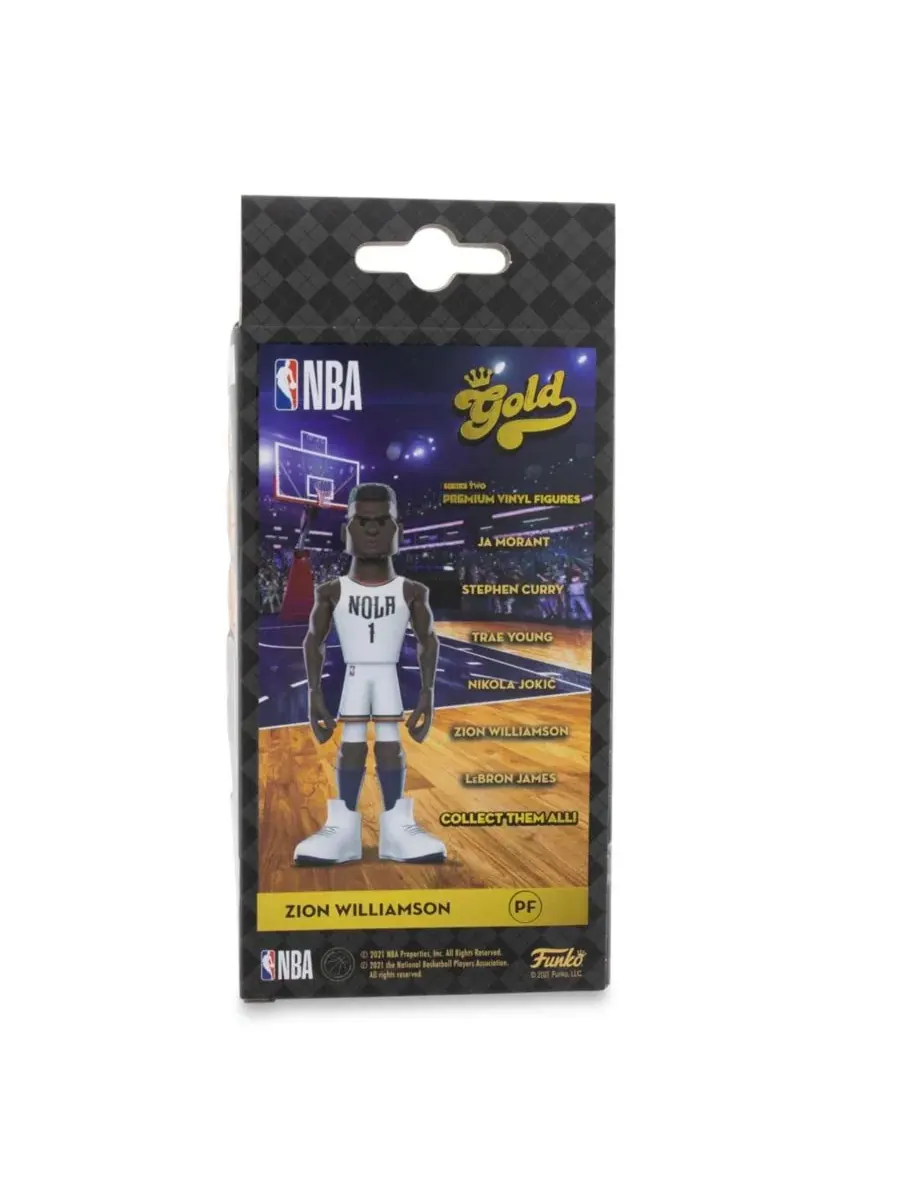 Виниловая фигурка Funko Funko "Нью-Орлеан Пеликанс" (NBA), золотая, 13 см, Зайон Уильямсон, редкая — изображение 3 из 6