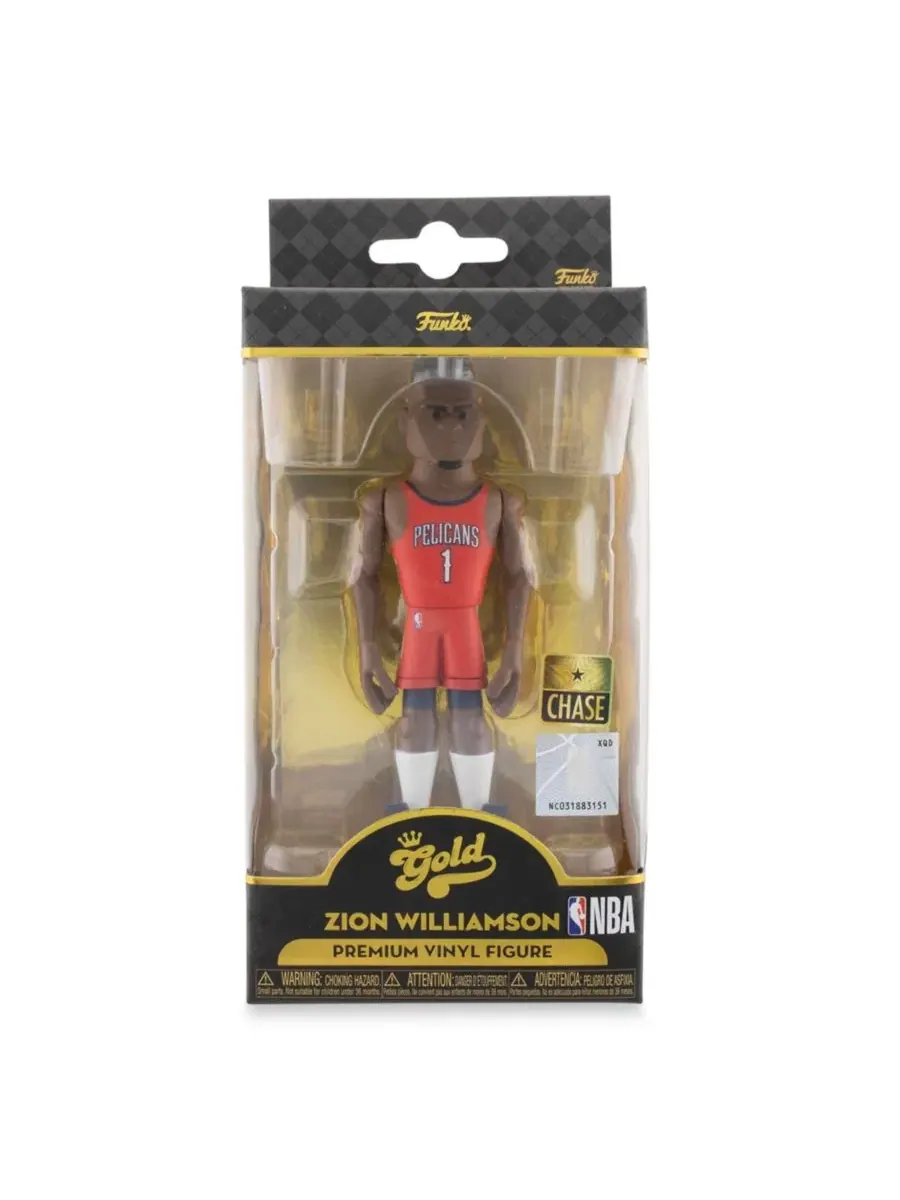 Виниловая фигурка Funko Funko "Нью-Орлеан Пеликанс" (NBA), золотая, 13 см, Зайон Уильямсон, редкая — изображение 5 из 6
