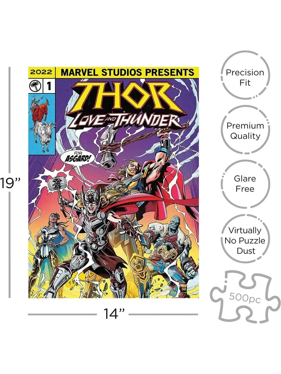 Пазл Marvel Thor Love and Thunder, 500 деталей Nmr Distribution — изображение 2 из 3, нет цвета