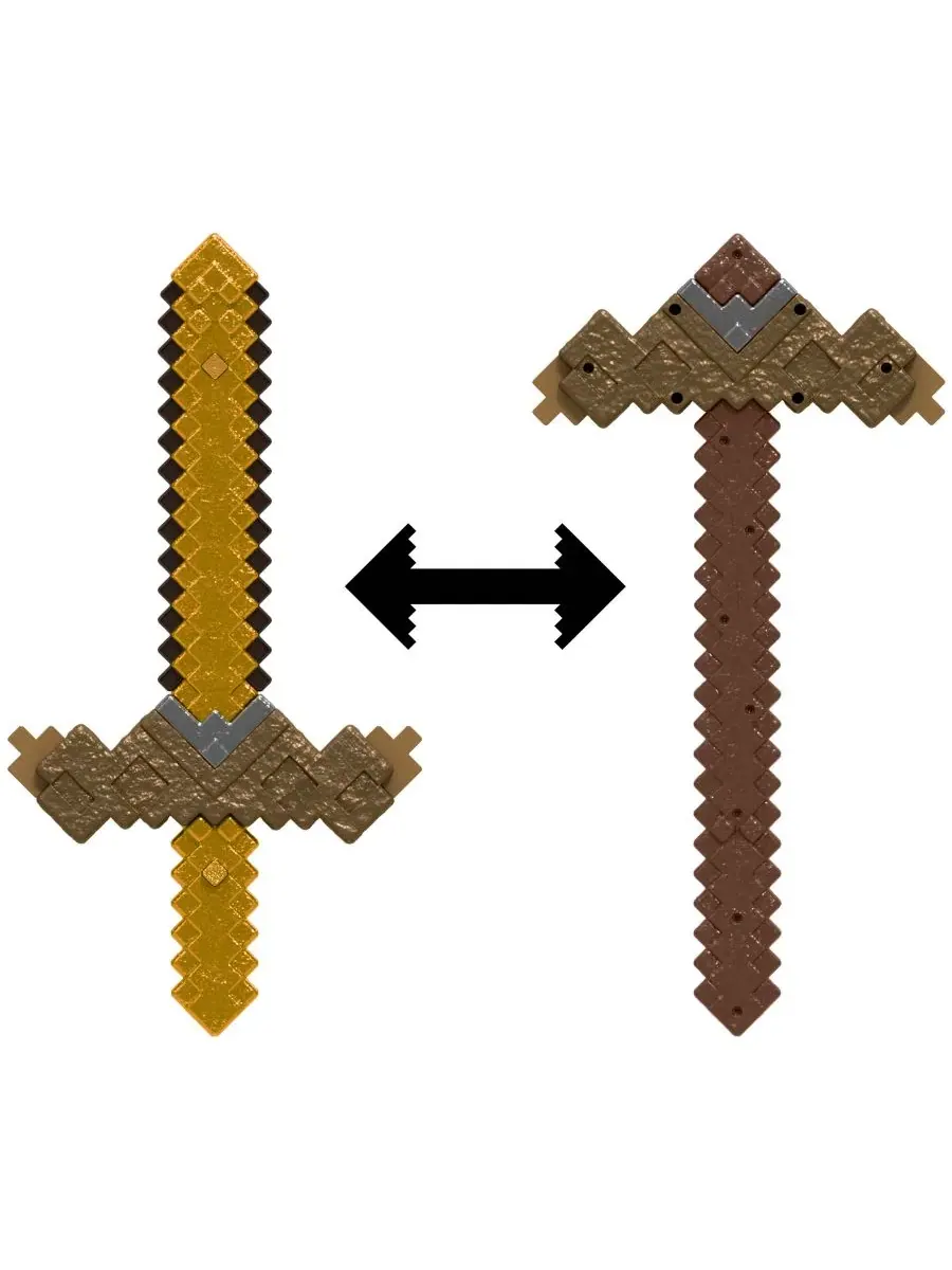 Игрушка Click and Switch 2-в-1: меч и кирка Minecraft, Plastic — мульти