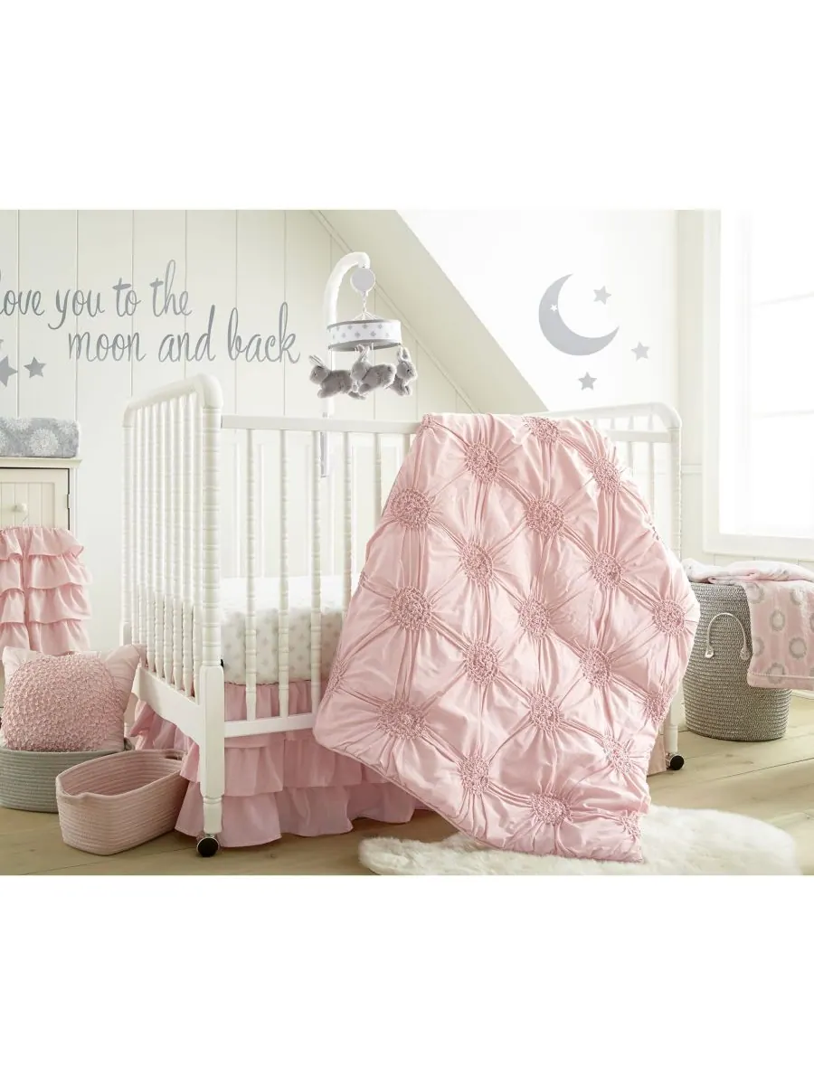 Детское одеяло Baby Willow Medallion, 76,6 см x 102 см Levtex, Pink, Baby Blanket — изображение 2 из 2, розовый