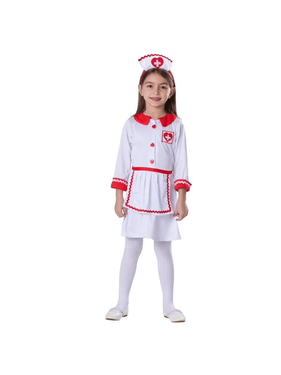 Костюм медсестры Красного Креста для девочек (детский) Dress Up America — красный