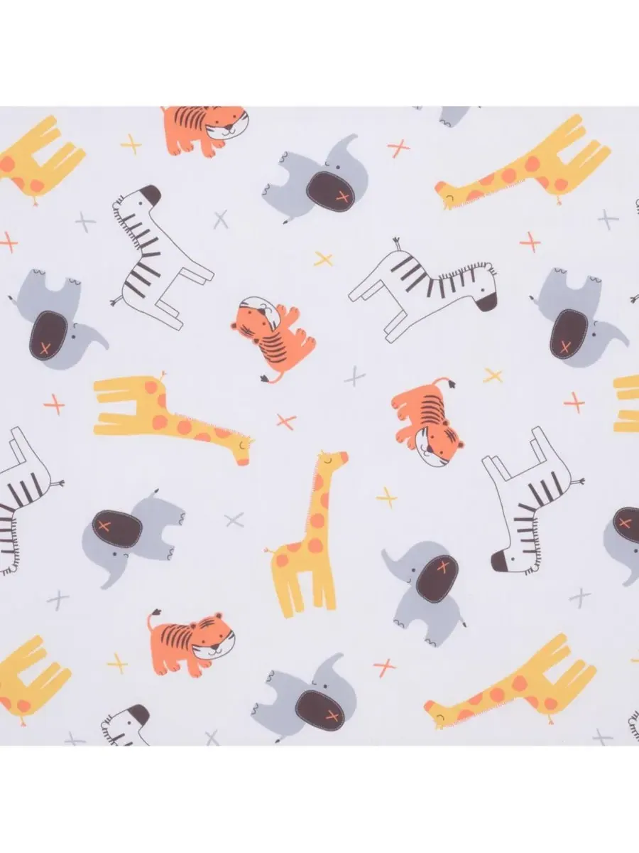 Детская простынь Baby Lollipop Jungle из микрофибры для детской кроватки/подставки под кроватку — изображение 4 из 6, белый