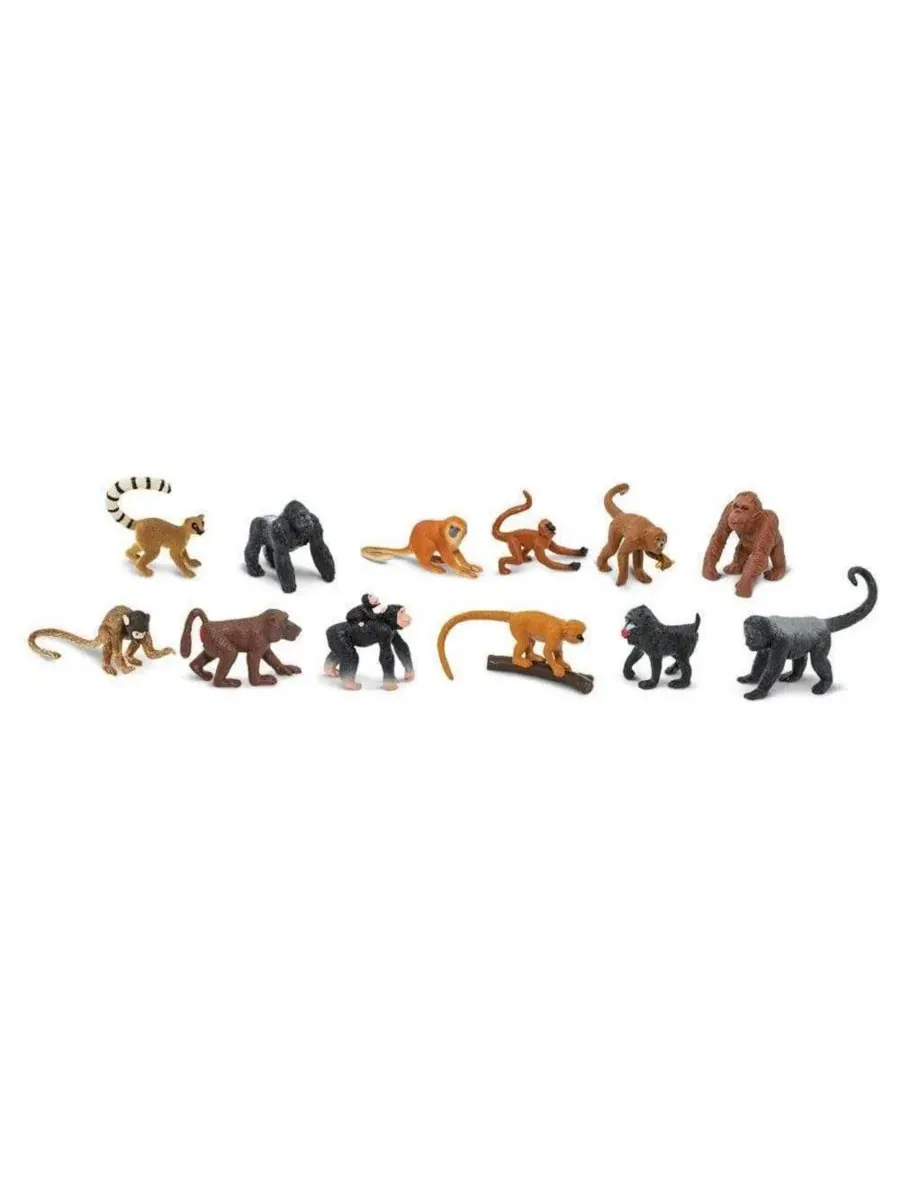 Набор фигурок обезьян Apes and Monkeys Toob, Safari Ltd — изображение 3 из 3, нет цвета