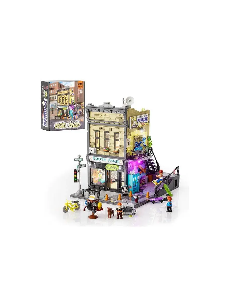Конструктор Lumibricks Skate Shop Lighting 1573 деталей, с LED-подсветкой