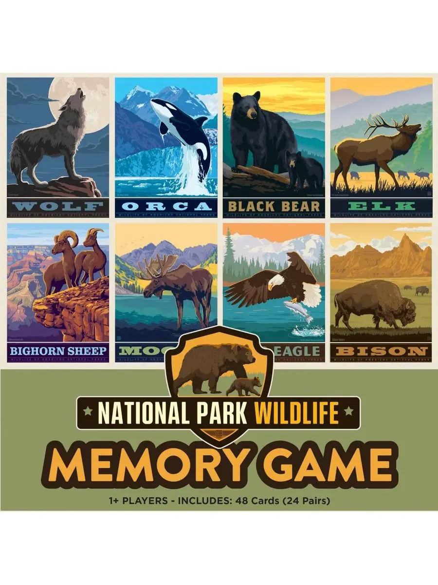 Настольная игра Мемори «Дикая природа национальных парков» MasterPieces — изображение 1 из 3, нет цвета