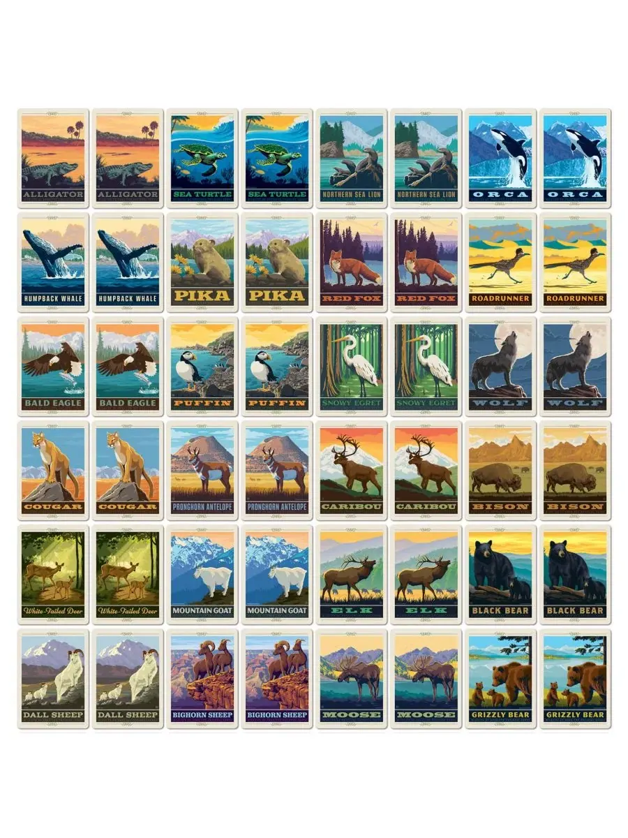 Настольная игра Мемори «Дикая природа национальных парков» MasterPieces — изображение 2 из 3, нет цвета
